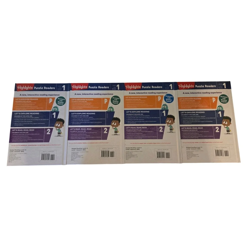 Highlights Puzzle Readers Level 1 Nick and Nack 4 Book Set Early Reading Puzzles